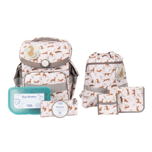 School Mood Timeless Air Leopard Nordic Collection Schulranzen Set 7tlg.
